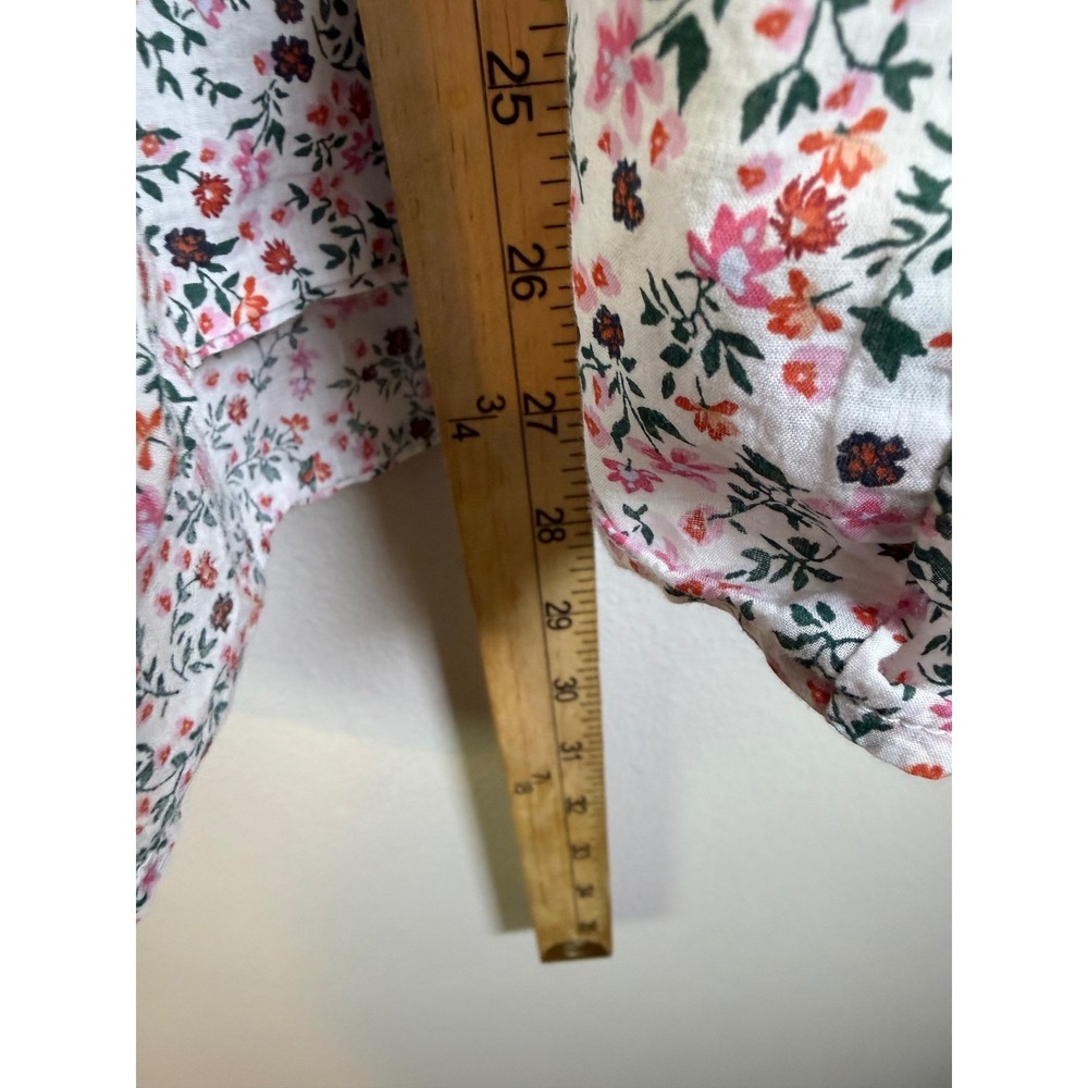 Style & Co Womens Blouse Floral Cotton White Pink 4X - Picture 8 of 8